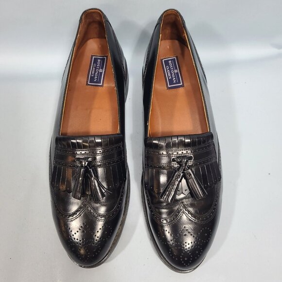Bostonian Classics 26271 USA Kiltie Tassel Wingtip Loafers Men\'s 12 D/B Black main image 5